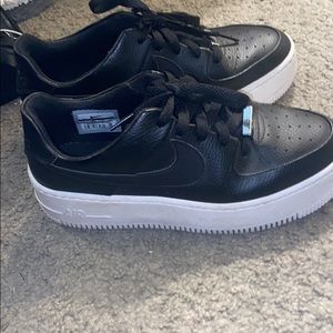 Platform leather airforce 1s